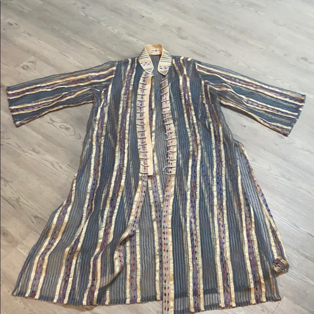 Minh Khoa Vintage Sheer Silk Kimono Jacket - Picture 6 of 9